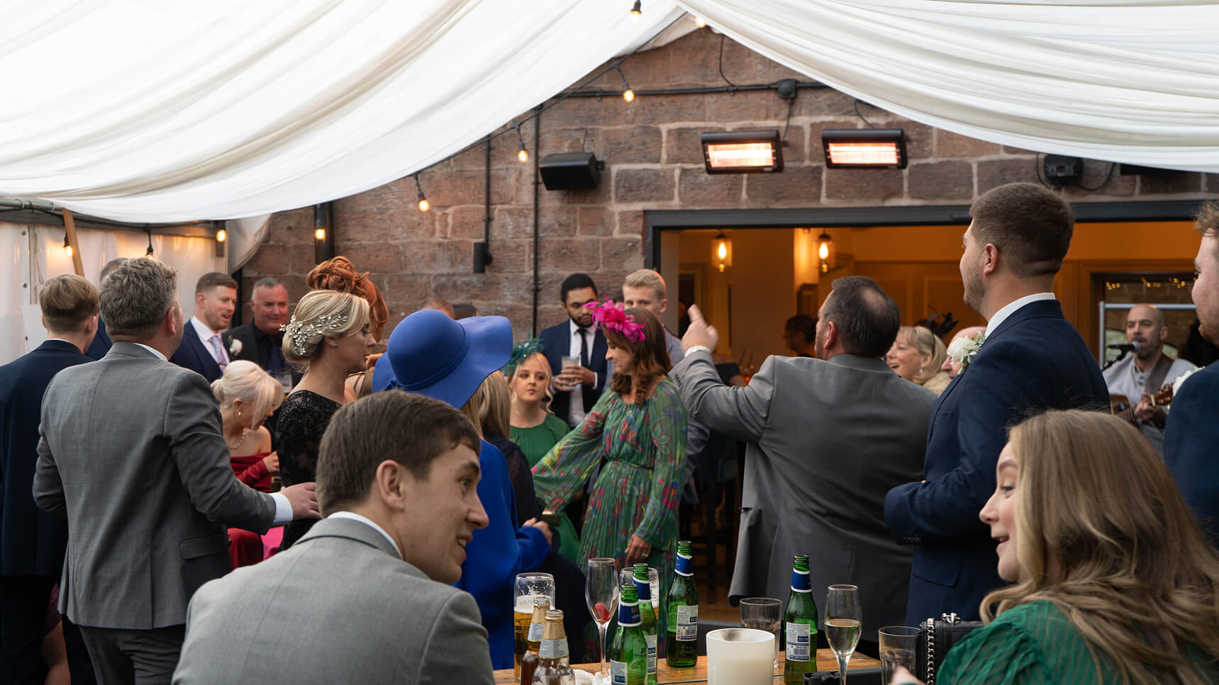 People gathered at a celebration of life