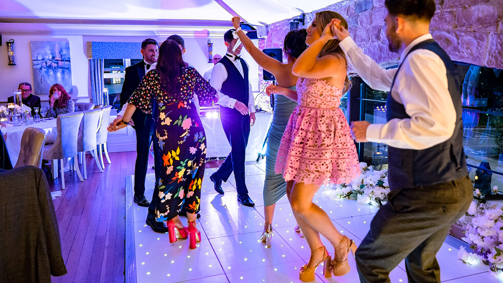 People dancing at an event